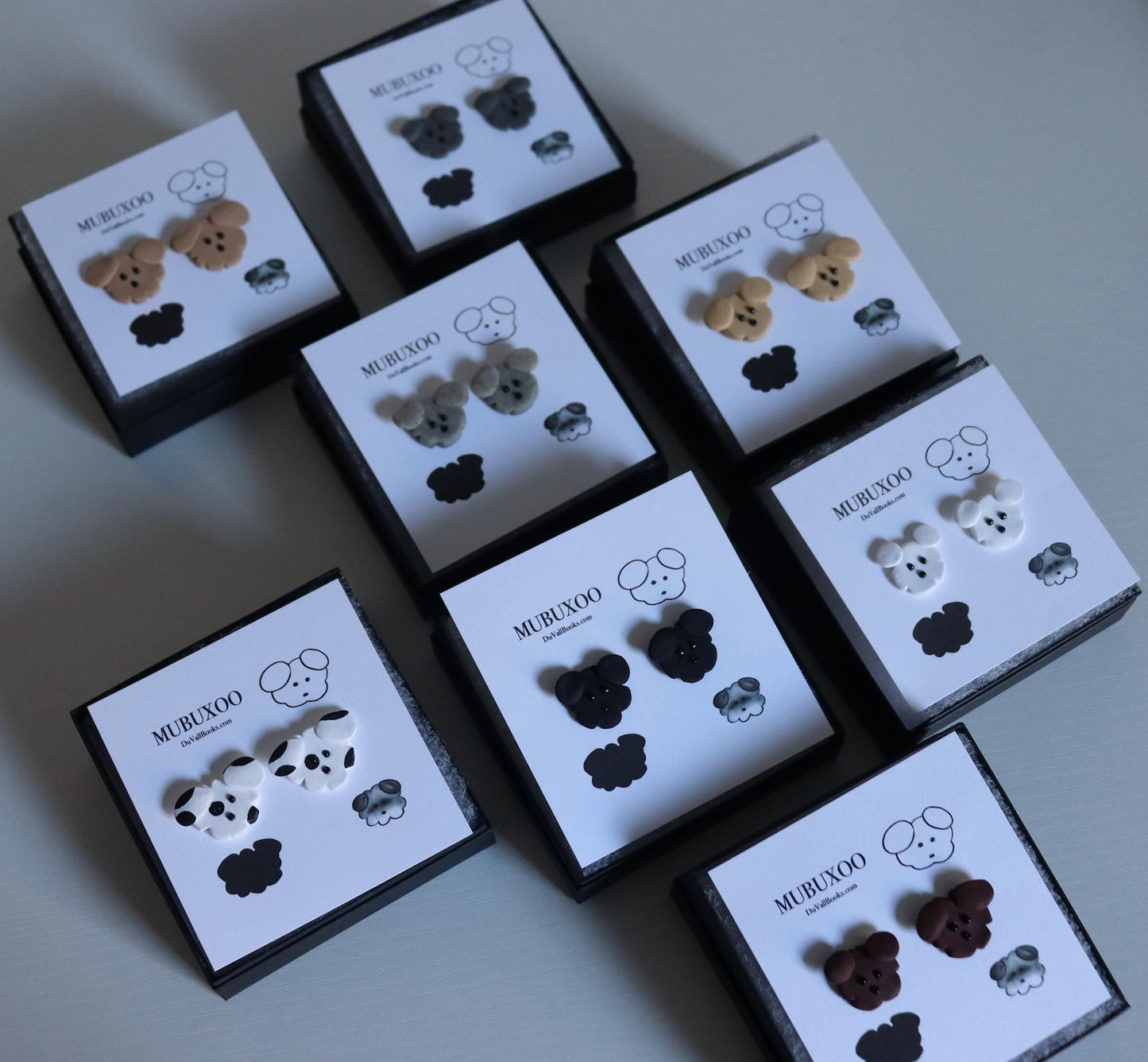 MUBUXOO Earrings - Handmade Clay Fluffy Dog Earrings